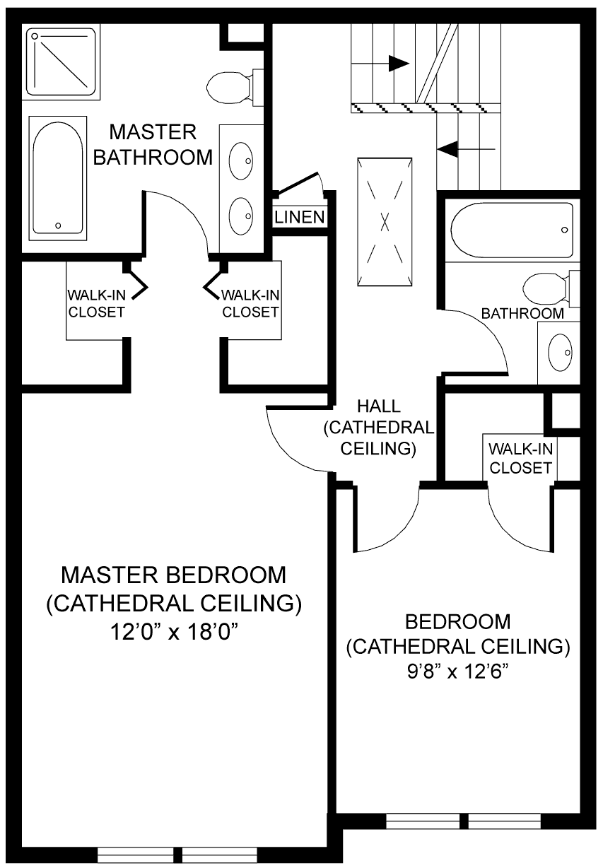 2nd Floor Plan - The Bradford