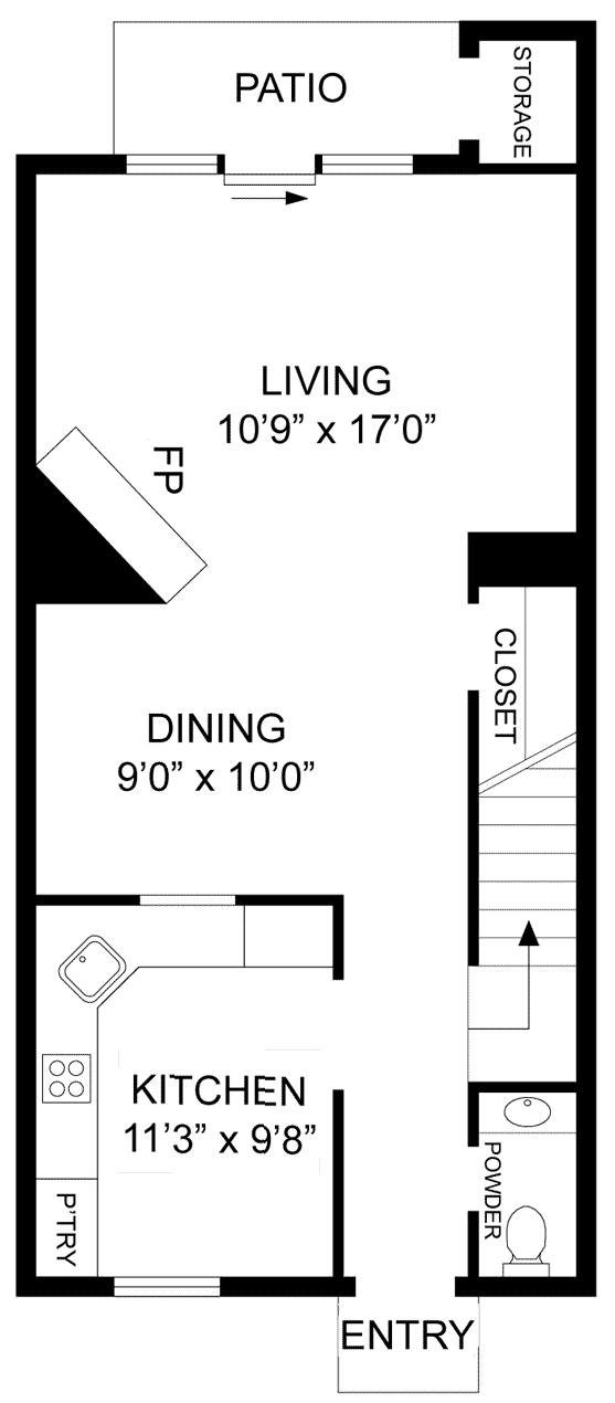 1st Floor Plan - Model 250C*