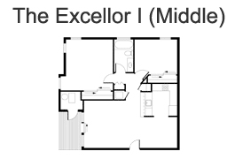The Excellor I (Middle) - Fox Chase | Floor Plans