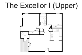The Excellor I (Upper) - Fox Chase | Floor Plans