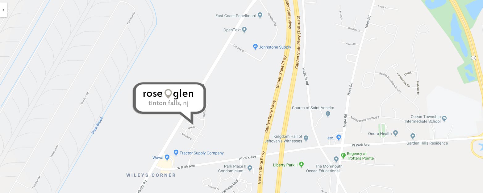Map of Rose Glen in Tinton Falls