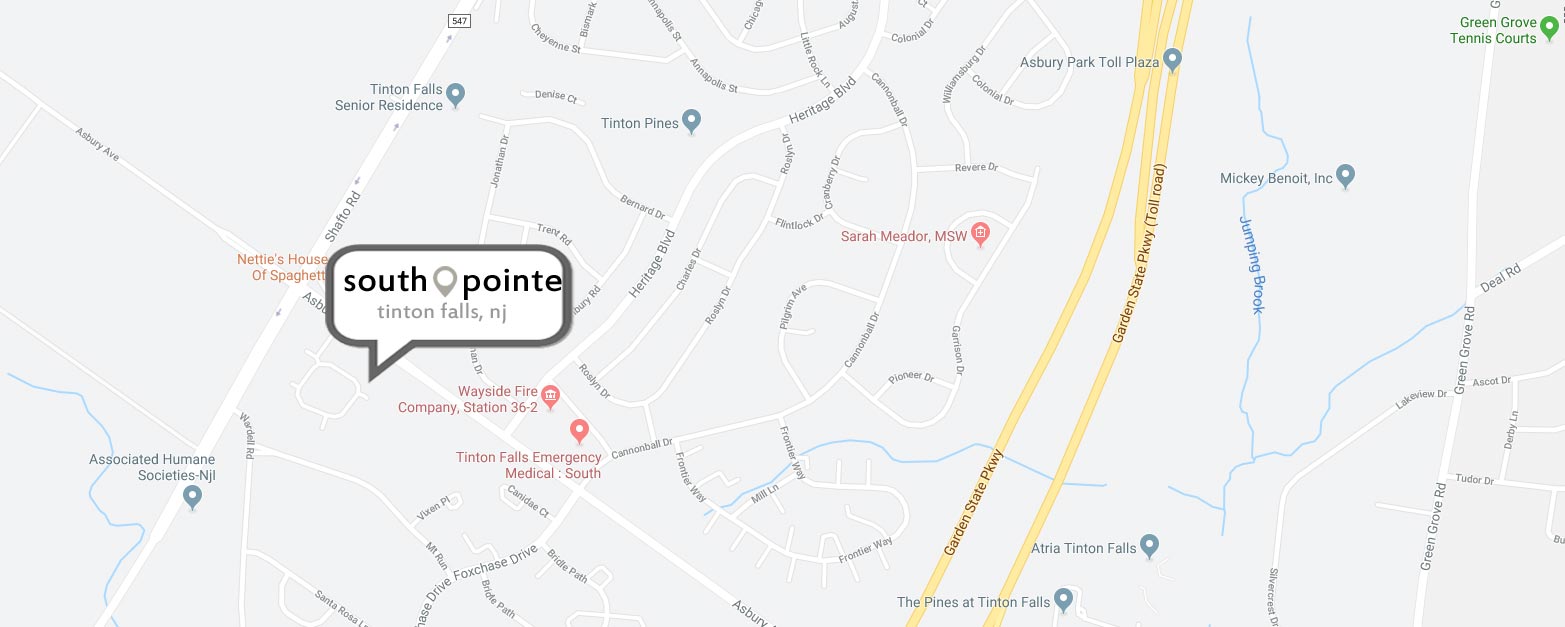 Map of South Pointe in Tinton Falls