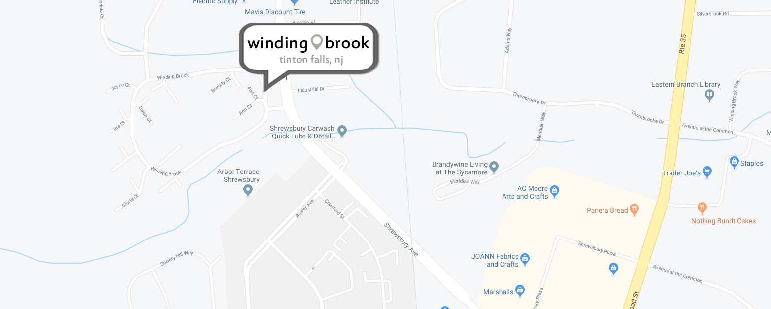 Map of Winding Brook in Tinton Falls